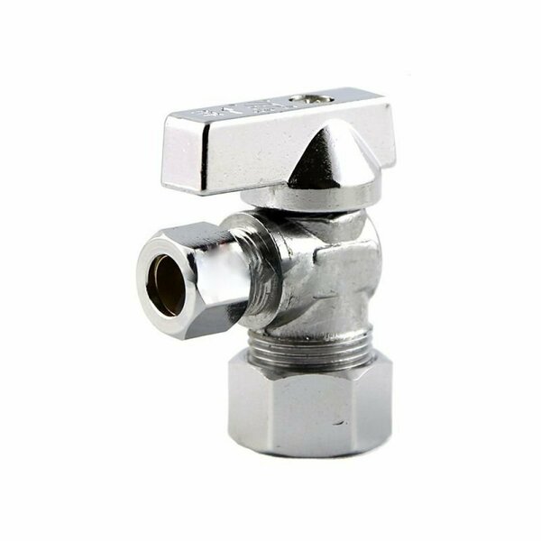 American Imaginations 0.625 in. Unique Chrome Ball Valve in Stainless Steel-Brass AI-37918